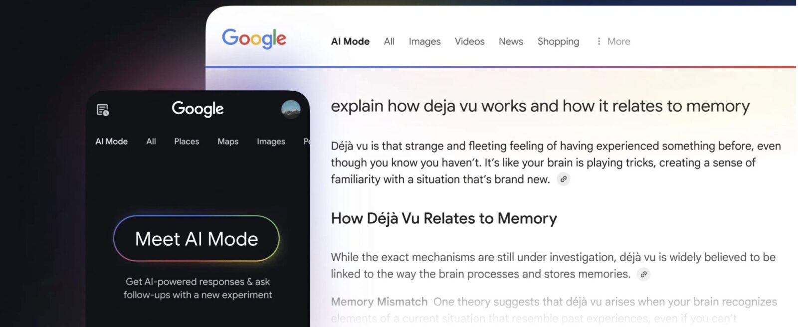 Screenshot of Google AI Mode